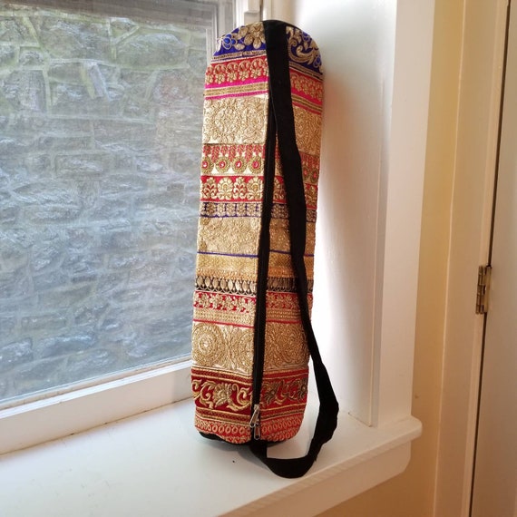 Handmade Yoga Mat Bag Cover India Sitara Black Yoga Etsy