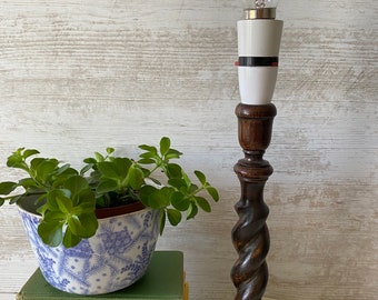 barley twist table lamp antique brass