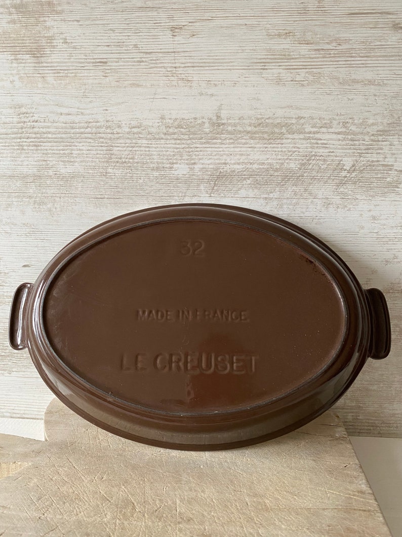 Vintage Le Creuset Cast Iron Au Gratin Dish With Scalloped Etsy