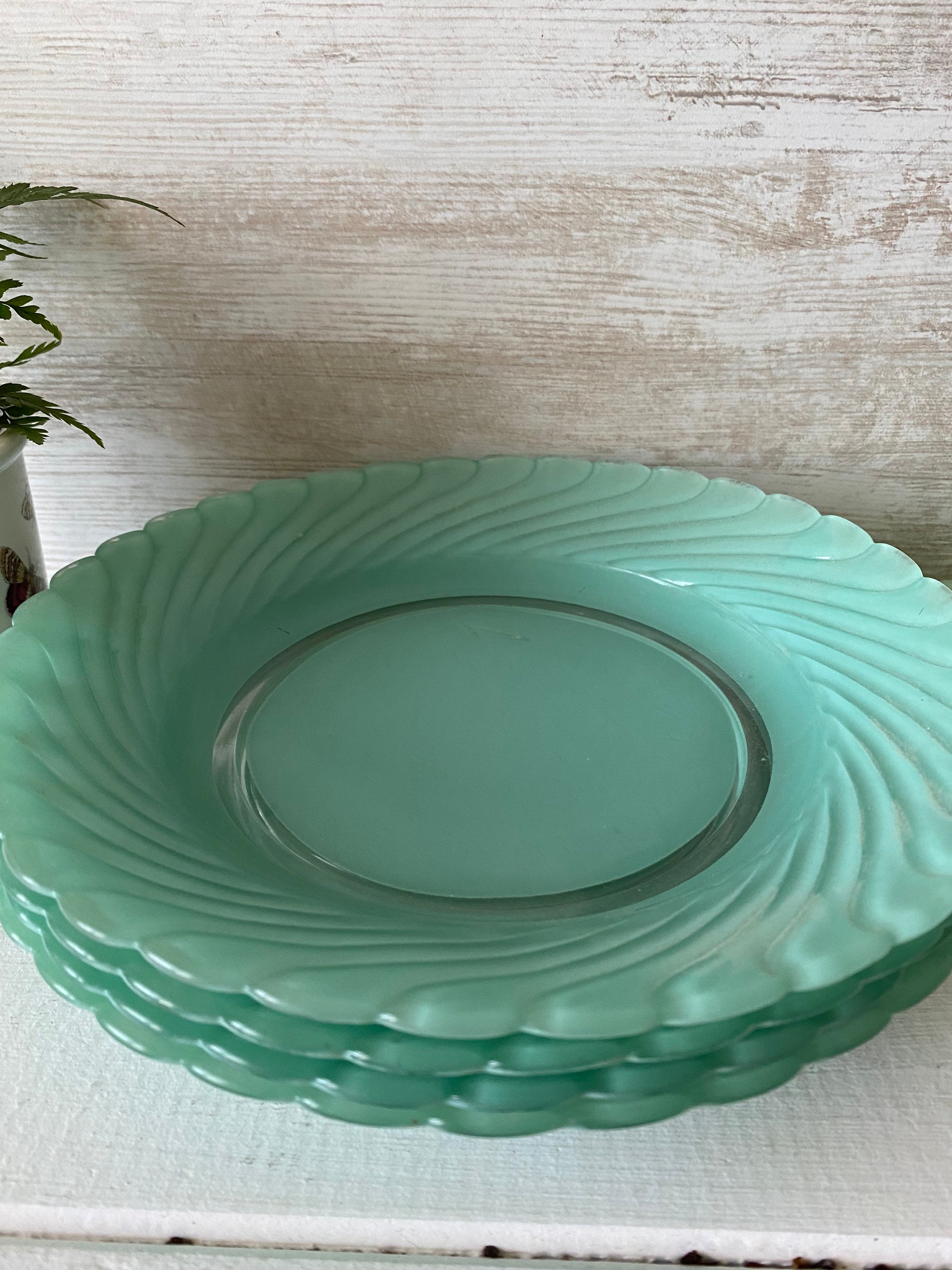 Vintage Duralex Glass Deep Plates Fabulous Fluted Shape in Etsy