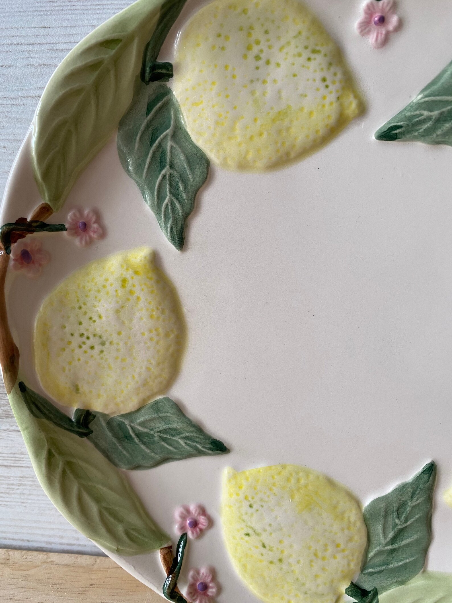 Vintage Majolica Lemon plate serving plate. Vintage French Etsy