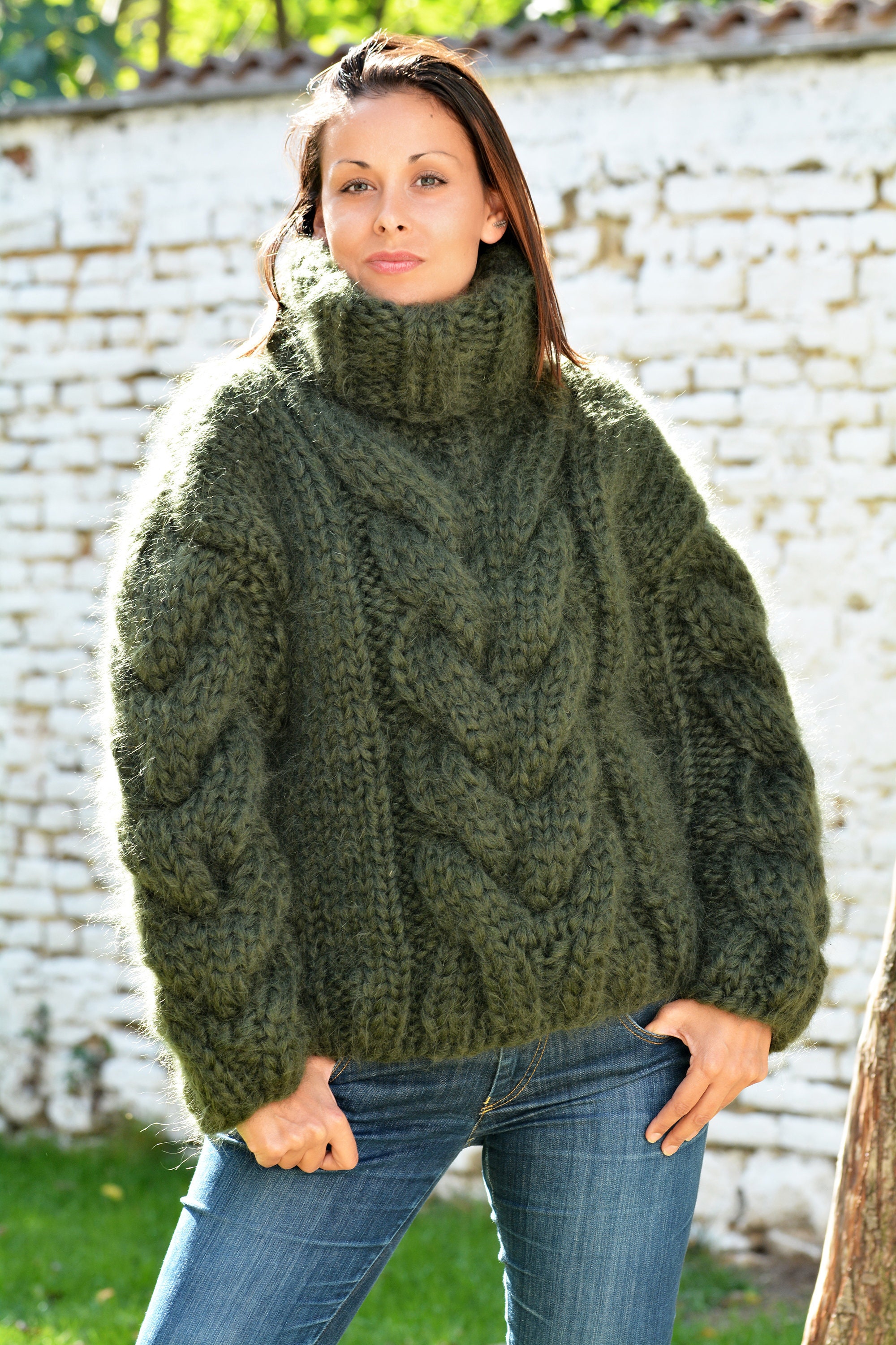 Thick Cable Sweater - Etsy