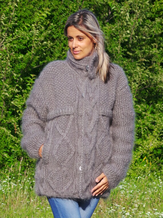 fluffy mohair coat