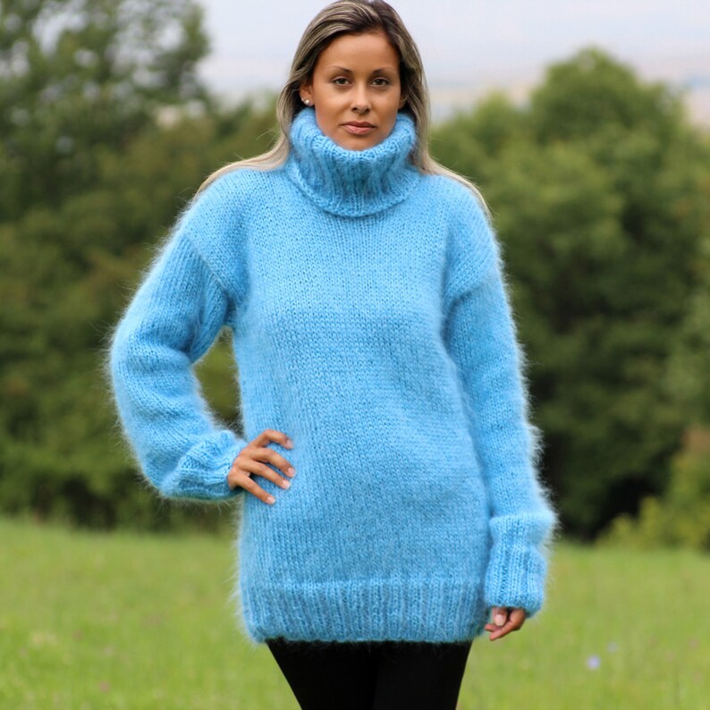 Light Blue Fuzzy Sweater, Buy Now, Top 
