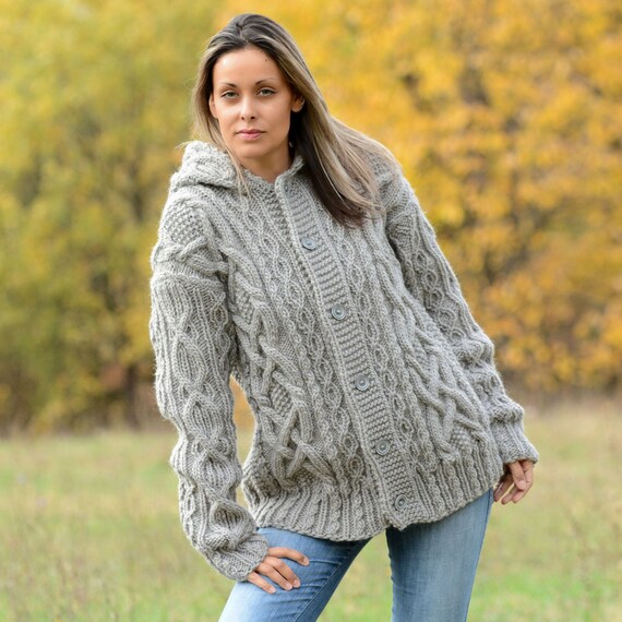 Hand Knitted Boutique Wool Coat 