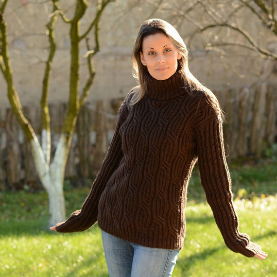 mens brown wool sweater