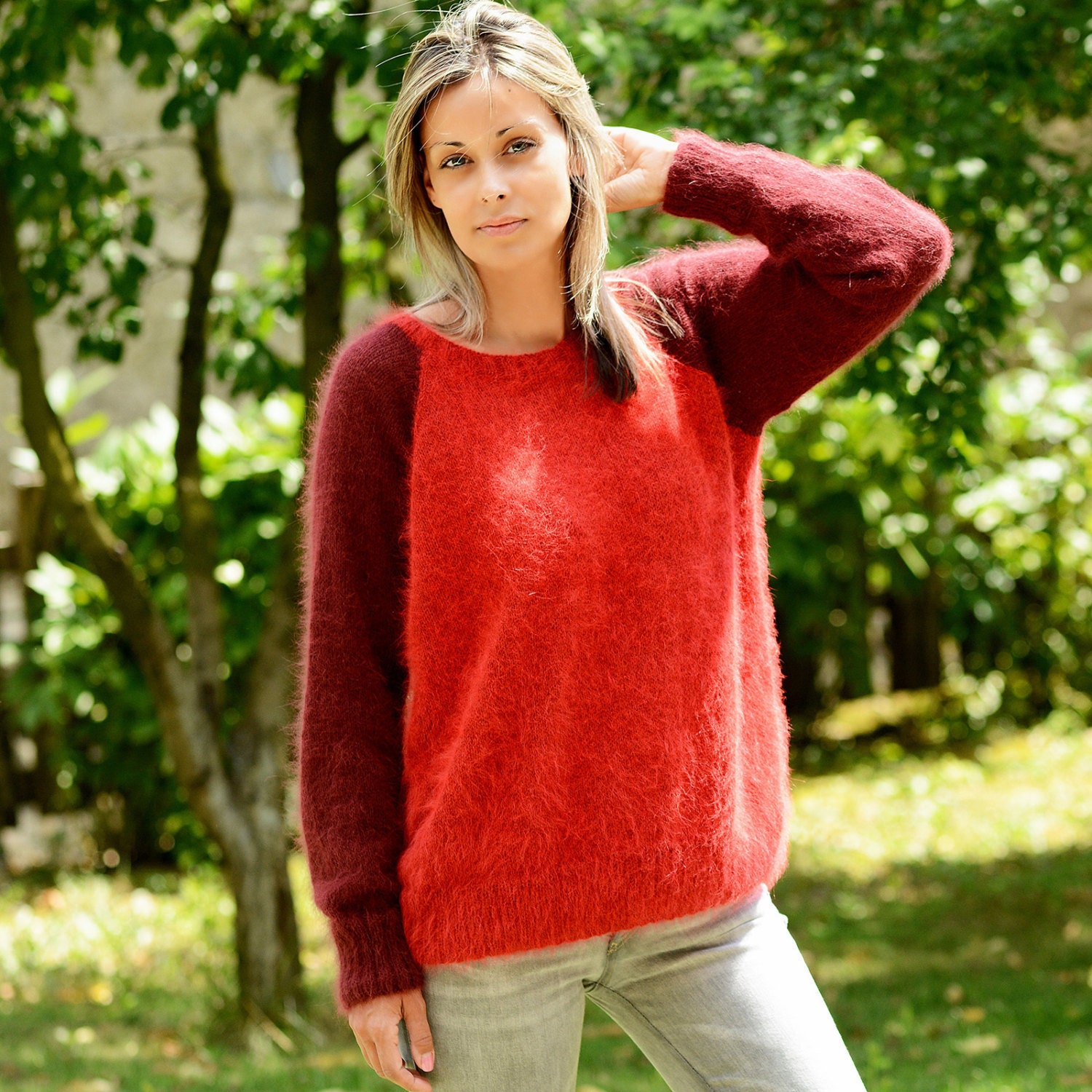 100 angora sweater