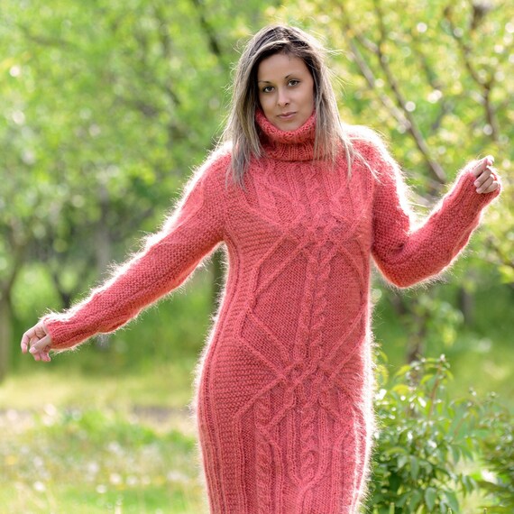 Hand Knitted Mohair Dress Designer 