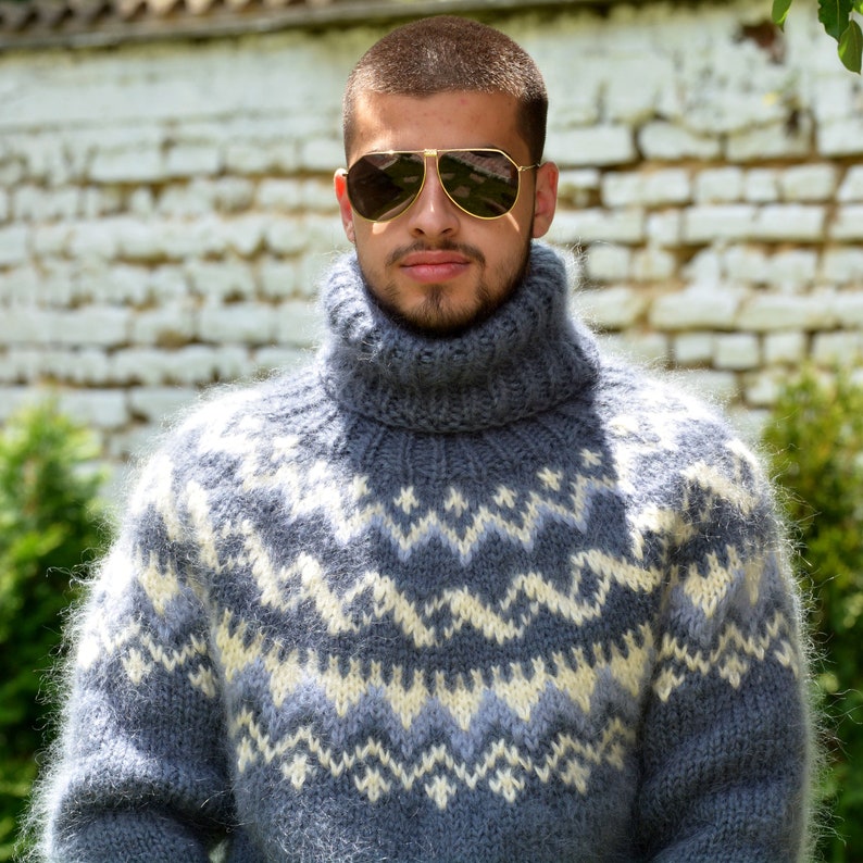 Norwegian Mohair Sweater Hand Knitted Mohair Icelandic - Etsy