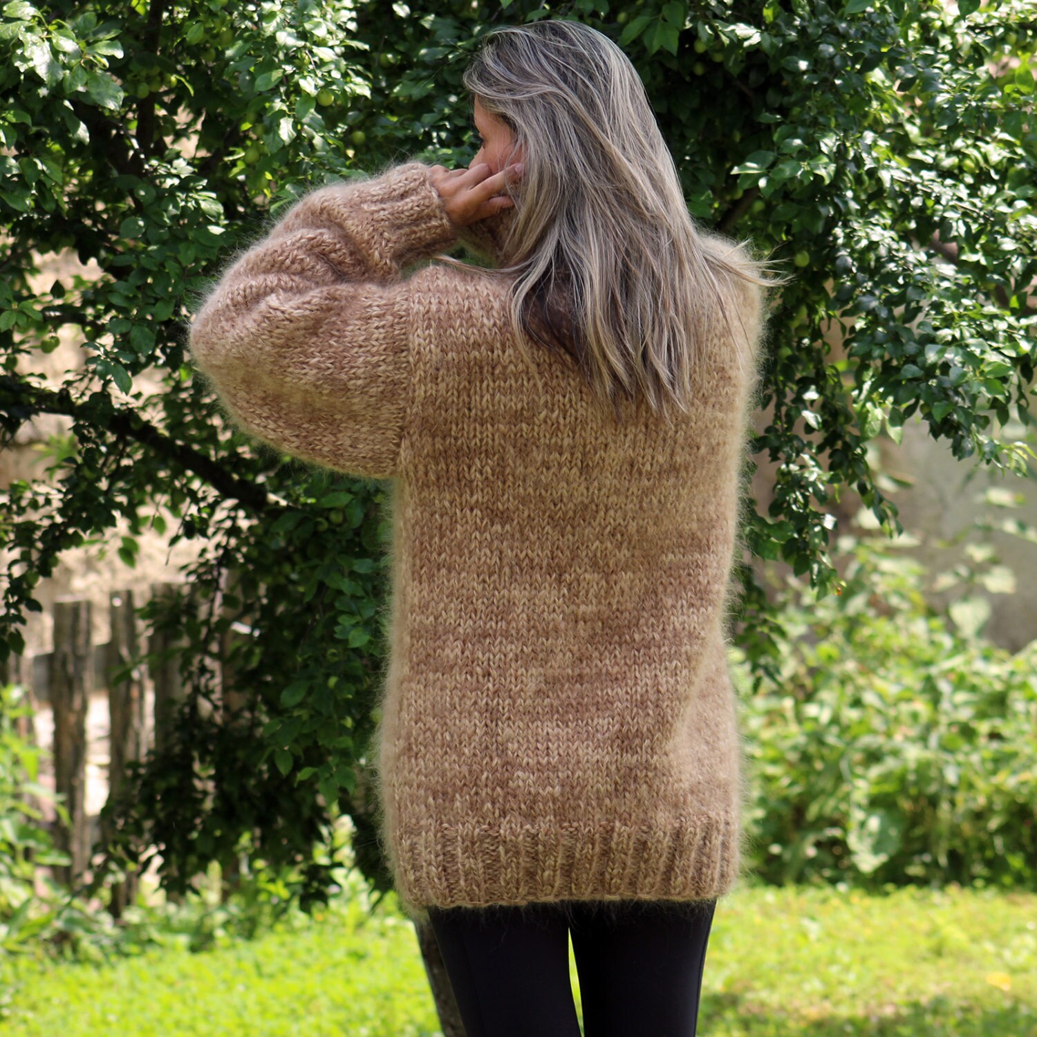 [MONOHA] / ☆ 25SS Check high neck jumper / beige wf4984-beige-39440_603aac3f-