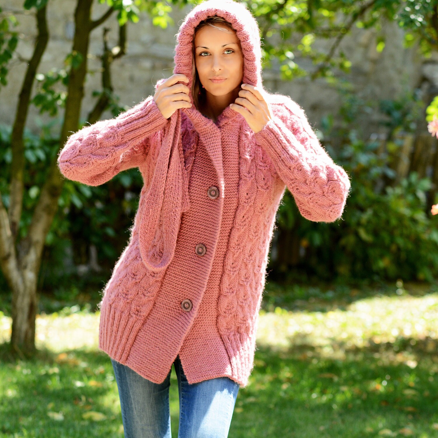Hand Knitted High Quality Wool Cardigan 