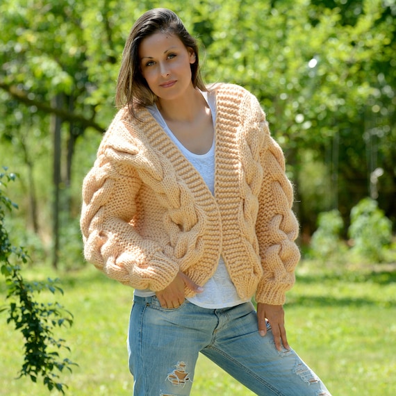 monogram mohair cardigan