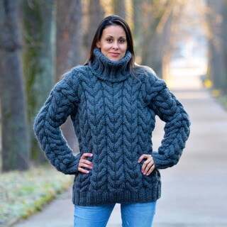 Zeagoo Maglione Donna A Collo Alto, Morbido E Caldo A Treccia, Maniche Lunghe, Tinta Unita, Vestibilità Aderente, Autunno Inverno S-XXL