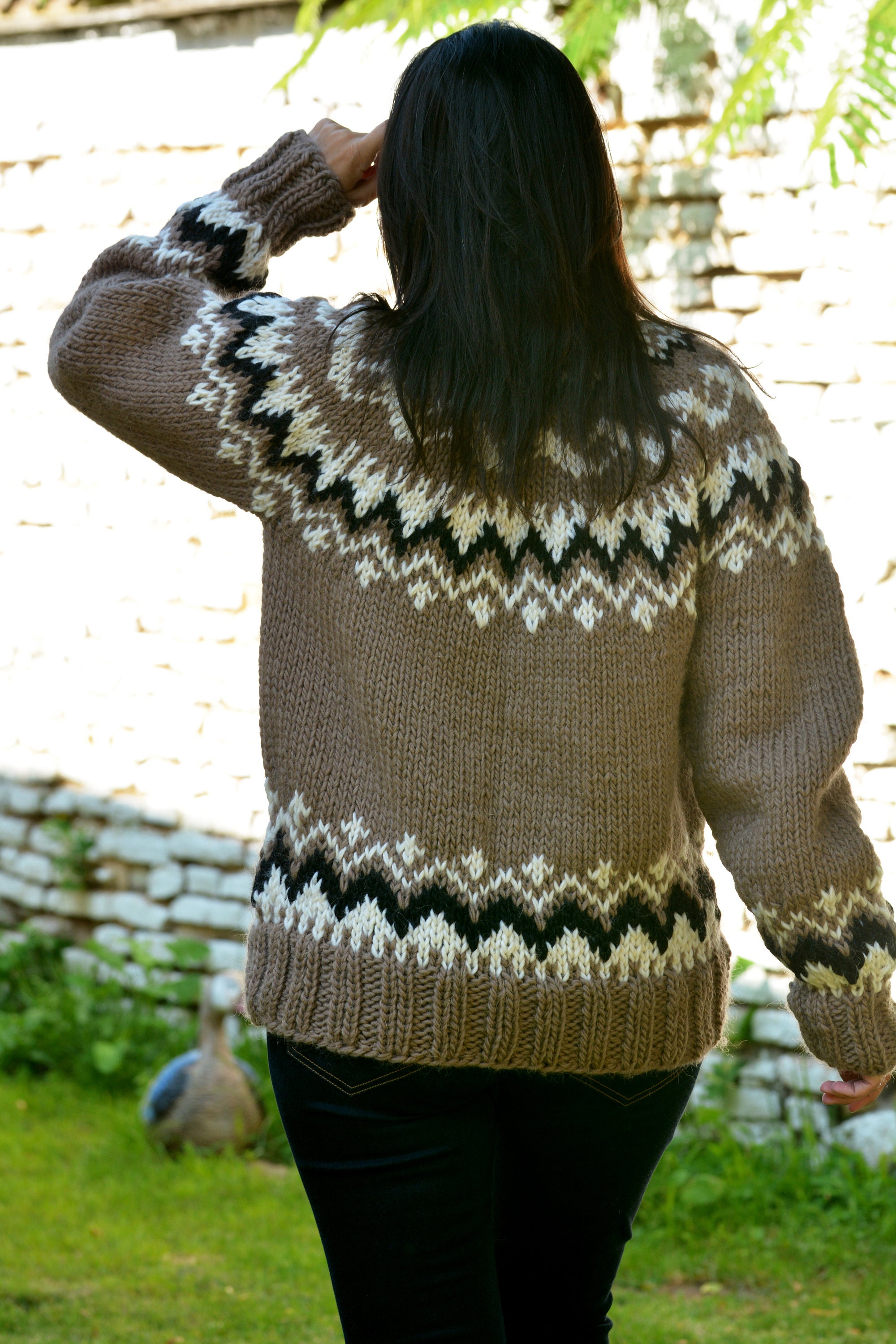Designer Hand Knitted Wool Sweater Icelandic Turtleneck - Etsy