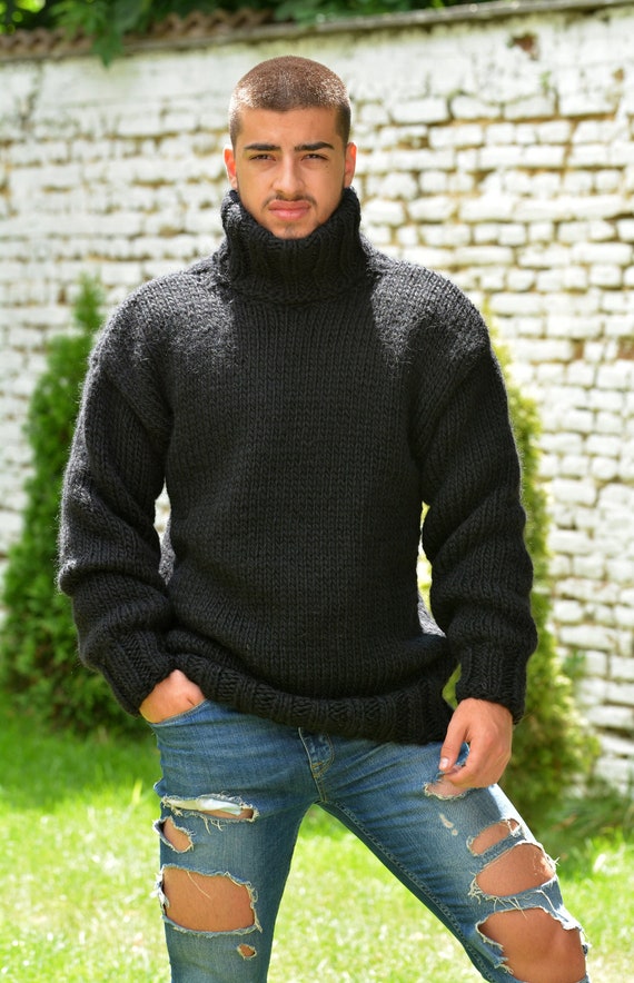 Designer Hand Knitted Wool Sweater 