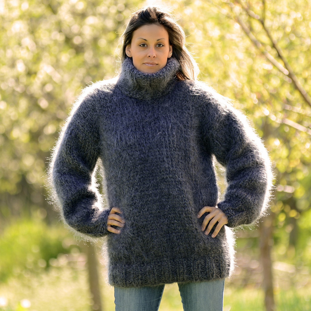 unfil◆twisted cotton sheer jersey turtle with mohair-stitch UNFIL Twisted cotton sheer jersey turtle with mohair-stitch