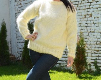 Mohair Jumper, Men’s Wool Sweater, Fuzzy Mohair Sweater, Luxury Mohair Jumper, Winter Sweaters, Warm and Cosy hand knit sweater