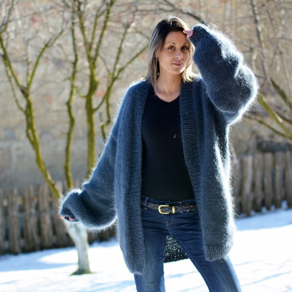 gilet mohair oversize