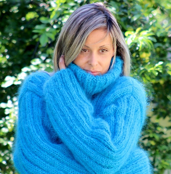 Turquoise turtleneck deals sweater