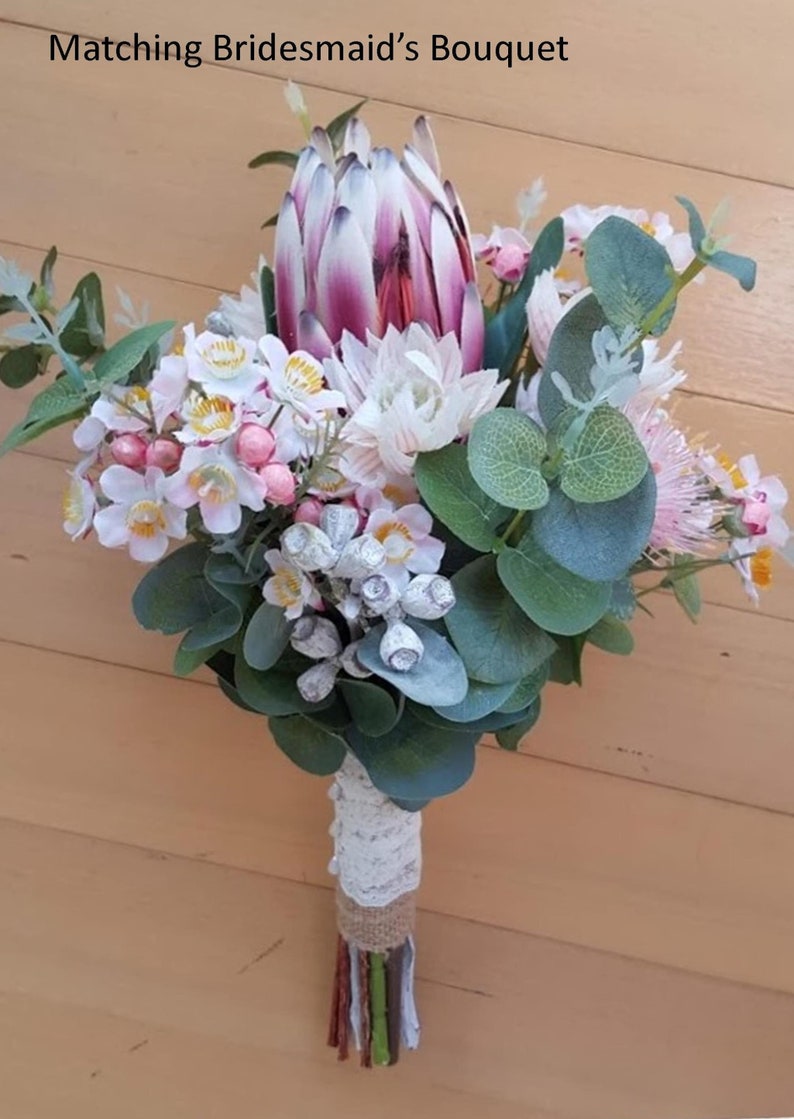 Australian Native Flowers Bridal Bouquet Artificial Protea Etsy Australia