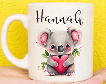 Personalised Koala Gifts, Gifts For Koala Lovers, Personalised Mugs, Koala Lovers, Custom Mug, Personalised Gift, Cup, Name Mug, Girlfriend