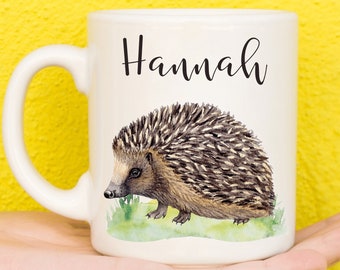 Hedgehog Mug, Hedgehog Gift For Nature Lovers, Personalised Hedgehog Mug, Hedgehog Lovers, Mothers Day Gifts For Women & Girls, Wildlife Mug