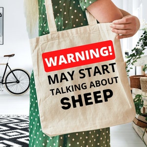 Sheep Tote Bag, Tote Bag For Sheep Lovers, Sheep Gifts, Sheep Farmer Gift, Reusable Shopping Bag, Mothers Day Gifts For Women, Birthday