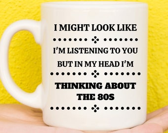 Regalos de los años 80, regalos temáticos de los 80, regalos de la nostalgia de los 80, regalos retro de los años 80, artículos de los 80, taza icónica de los años 80, regalos para papá, regalos para el abuelo, taza divertida