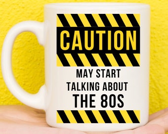 Regalos de los años 80, Regalos con temas de los años 80, Regalos de nostalgia de los años 80, Regalos retro de los años 80, Artículos de los años 80, Taza icónica de los años 80, Regalos para papá, Regalos para el abuelo, Taza de cumpleaños