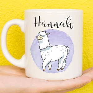 Personalised Llama Gift, Llama Mug, Personalised Mugs, Custom Mug, Personalised Gift, Alpaca Gift, Name Mug, Birthday, Mum, Dad, Men, Women