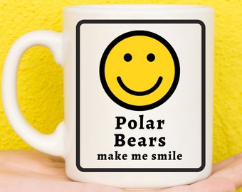 Regalos de oso polar, taza de oso polar, regalos para los amantes del oso polar, tema del oso polar, regalos del oso polar, regalos para los amantes de los animales, taza novedosa