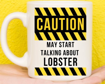 Presentes de lagosta, caneca de lagosta, presentes para amantes de lagosta, tema de lagosta, presentes de lagosta, presentes de mar, todas as coisas de lagosta, caneca de aniversário engraçada