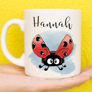 Cadeaux personnalisés pour coccinelles, Cadeaux pour les amoureux des coccinelles, Mug personnalisé, Cadeaux sur le thème de la coccinelle, Coccinelles, Trucs de coccinelle, Coccinelle chanceuse