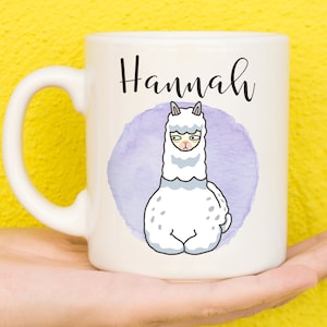 Personalised Llama Gift, Llama Mug, Personalised Mugs, Custom Mug, Personalised Gift, Alpaca Gift, Name Mug, Birthday, Mum, Dad, Men, Women