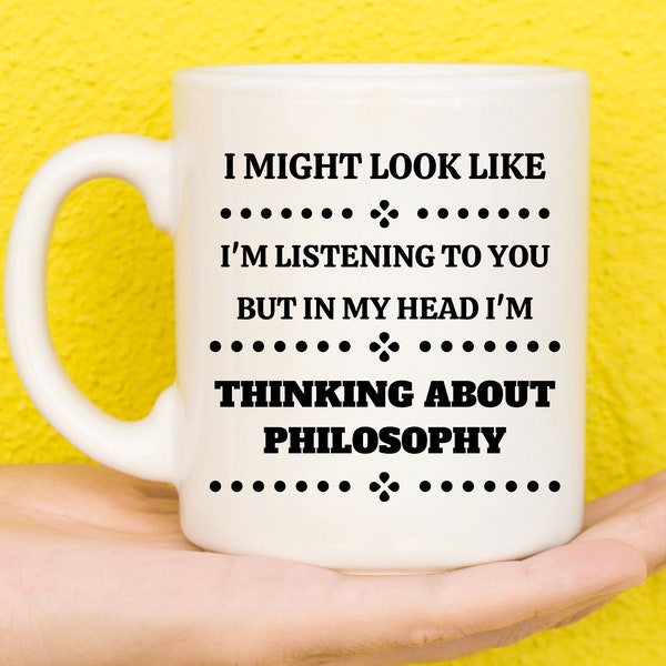 Philosophie Geschenke, Geschenke für Philosophie-Liebhaber, Geschenke für Philosophie-Majors, Geschenke für Philosophie-Studenten, Philosophie-Tasse, lustige Tasse