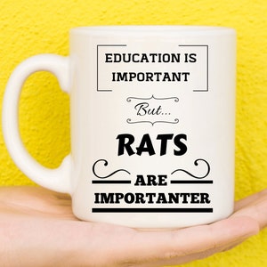 Rat Gifts, Gifts For Rat Lovers, Rat Themed Presents, Rats, Rat Mug, Rat Owners, Animal Lovers, Novelty Mug, Funny Mug