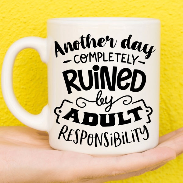 Adulting Gifts, Funny Present, Funny Gifts, Adult Responsibilities, Fathers Day Gifts, Gifts For Him, Birthday Mug, Work Mug, Secret Santa