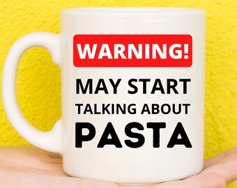 Gifts For Pasta Lovers, Pasta Gifts, Pasta Related Gifts, Pasta Themed, Pasta Enthusiast, Spaghetti, Unique Gifts, Funny Mug, Novelty Mug