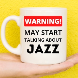 Gifts For Jazz Lovers, Jazz Gifts, Jazz Music Gifts, Jazz Theme Gifts, Gifts For Music Lovers, Music Gifts, Music Theme, Funny Mug