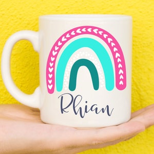 Personalisierte Tassen, benutzerdefinierte Becher, personalisierte Geschenk, personalisierte Tasse, personalisierte Kaffeebecher, Name Becher, Design Becher, Geburtstag, Regenbogen-Geschenk