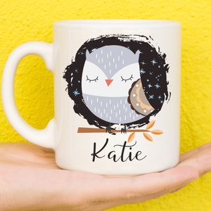 Personalised Owl Gifts, Night Sky, Gifts For Owl Lovers, Personalised Mugs, Owl Themed Presents, Owl Mug, Owl Stuff, Unique, Animal Lovers