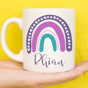 Personalisierte Tassen, benutzerdefinierte Becher, personalisierte Geschenk, personalisierte Tasse, personalisierte Kaffeebecher, Name Becher, Design Becher, Geburtstag, Regenbogen-Geschenk