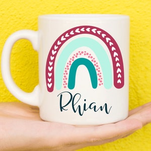Personalisierte Tassen, benutzerdefinierte Becher, personalisierte Geschenk, personalisierte Tasse, personalisierte Kaffeebecher, Name Becher, Design Becher, Geburtstag, Regenbogen-Geschenk