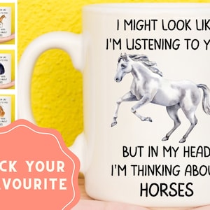 Funny Horse Mug, Gifts For Horse Lovers, Horse Riding Gifts, Horse Gifts, Horse Presents, Equestrian Gifts, Horse Themed Gifts, Horse Mug