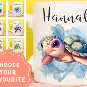 Turtle Mug, Turtle Gift, Gift for Turtle Lovers, Sea Turtle Gifts, Gifts For Nature Lovers, Turtle Themed, Turtle Presents, Gifts for Her
