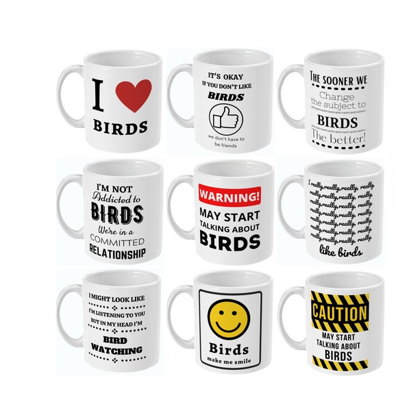 Bird Watching Gifts, Gifts For Bird Lovers, Gifts For Birders, Bird Mug, Bird Themed Present, Bird Gifts, Bird Watchers, Birthday Mug