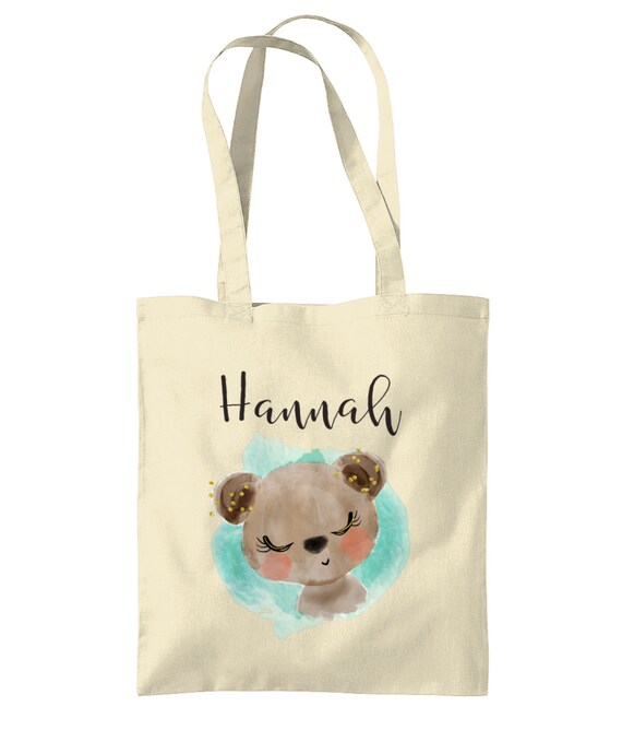 Cute Bear Tote Bag Personalised Tote 