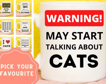 Cat Gifts, Cat Mug, Cat Themed Gifts, Gifts For Cat Lovers, Cat Themed Gifts For Women, Funny Cat Mug, Cat Lover Presents, Cat Themed Mug