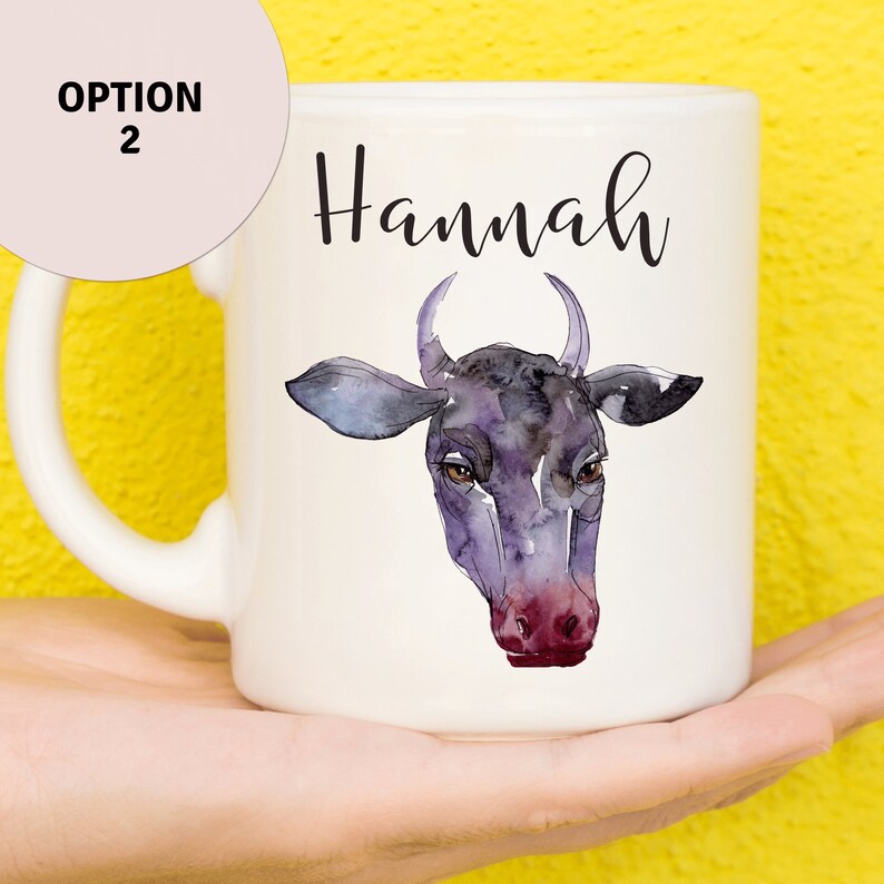 Cow Mug Cow Gift for Cow Lovers Personalised Cow Mug Etsy