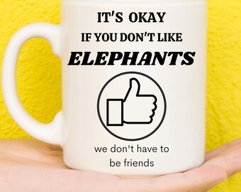 Gifts For Elephant Lovers, Elephant Gifts, Elephant Themed Presents, Elephants, Elephant Stuff, Animal Lovers, Novelty Mug, Funny Mug